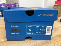 Brooks Womens Glycerin 21, Size 7(UK), Black / Black/ Ebony 120408 1B 020 - 8