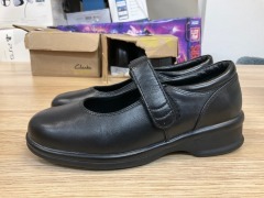 Kroten W2029k Leather Shoes, Size 4(US.G), Black - 2