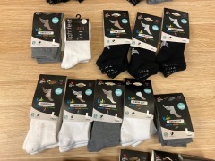 Bundle Of 21 x 3 Packs Of Assorted Kids Socks, Size S 9-12 - 3