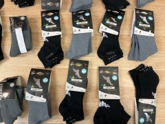 Bundle Of 21 x 3 Packs Of Assorted Kids Socks, Size M 9-12 - 3