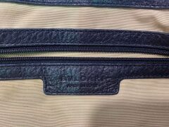 One used Bulgari labelled cloth & leather handbag and one Bulgari labelled cloth & leather womens wallet - 2