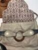 One box mixed used ladies handbags, Cue Mesh night handbag, One Toscano Leather Hand bag, One Elise Caarels leather handbag and one Celine brown leather used womens handbag, torn zip - 3
