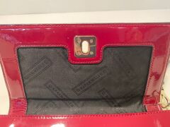 One used Karen Millen red patent leather handbag - 2