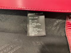 One used Karen Millen red patent leather handbag - 3