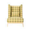 1 x Griffin High Back Armchair - Green/Yellow