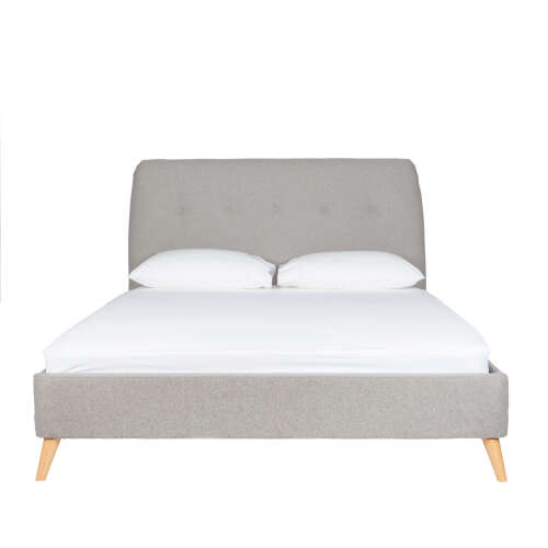 1 x Henry King Bed - Grey