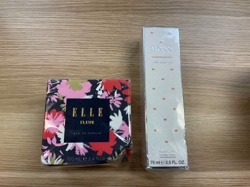 Bundle of 1 x Hugo Boss Orange For Women Eau de Toilette 75ml Spray & 1 x Elle Fleur Eau De Parfum 100ml