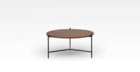 2 x Ventura Coffee Tables - Walnut Brown/Black
