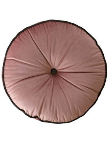 2 x Velvet Round Cushions - Dusty Rose Pink
