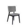 8 x Carter Fabric Dining Chairs - Black + Grey