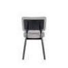 8 x Carter Fabric Dining Chairs - Black + Grey - 3