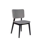 11 x Carter Fabric Dining Chairs - Black + Grey
