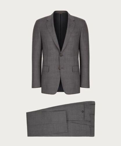 Canali Mens Suit Grey Check, Size 58R(EU) 13290/39