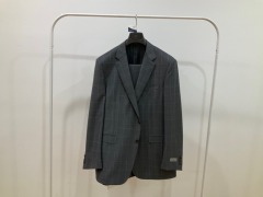 Canali Mens Suit Grey Check, Size 58R(EU) 13290/39 - 2