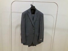 Canali Mens Suit Grey Check, Size 48R(EU) 13290/37 - 2