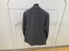 Canali Mens Suit Grey Check, Size 48R(EU) 13290/37 - 4