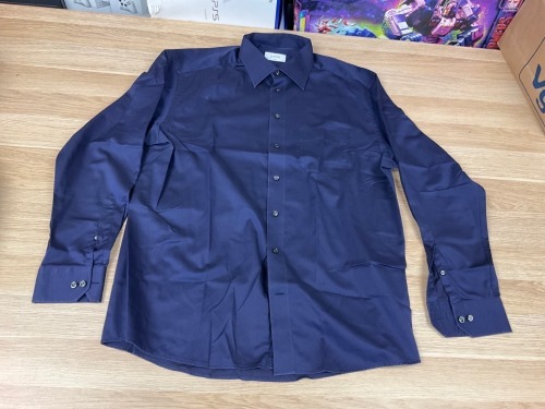 Eton Classic Dress Shirt, Dark Blue, Size 46(EU) 30000
