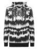 Philipp Plein Hoodie Sweatshirt Tie Dye, Black/White, Size XXL UJB0016