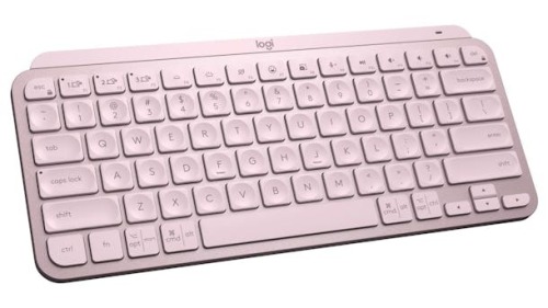 2 x Logitech MX Keys Mini Minimalist Wireless Illuminated Keyboard - Rose 920-010507