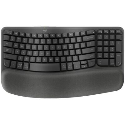 3 x Logitech Wave Keys Wireless Ergonomic Keyboard Graphite 920-012281
