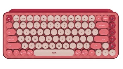 Logitech POP Keys Wireless Mechanical Emoji Keyboard - Heartbreaker Rose 920-010579