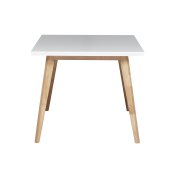 1 x Frankie Dining Table 1500 - White top/ Oak legs - 3