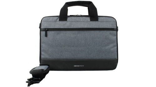 6 x SwissTech 14-inch Slimbrief Laptop Case - Grey/Black ST-22-03-14-E