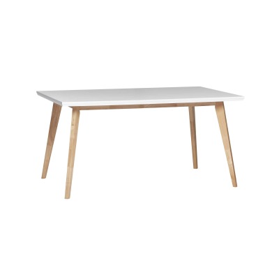 DNL 1 x Frankie Dining Table 1500 - White top/ Oak legs