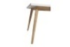 1 x Frankie Dining Table 1500 - White top/ Oak legs - 4