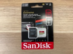 6 x SanDisk Extreme 128GB Micro SDXC UHS-I C10 U3 V30 Memory Card with Adapter SDSQXAA-128G-GN - 4