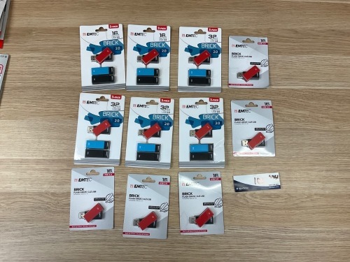 Bundle of 11 x Emtec Brick USBs