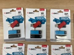 Bundle of 11 x Emtec Brick USBs - 2