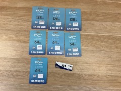 Bundle of 4 x Samsung MicroSD EVO Plus 64Gb with Adapter and 3 x Samsung MicroSD Evo Plus 128Gb with Adapter - 2