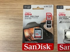 Bundle of 9 x Assorted Sandisk SD Cards - 2