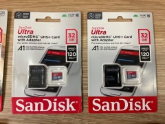 Bundle of 9 x Assorted Sandisk SD Cards - 3