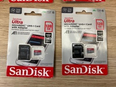 Bundle of 9 x Assorted Sandisk SD Cards - 8
