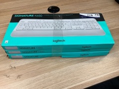3 x Logitech Signature K650 Wireless Keyboard - White 920-01098 - 4