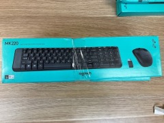 3 x Logitech MK220 Wireless Keyboard and Mouse Combo 920-003235(MK22 - 4