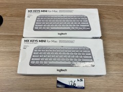 2 x Logitech MX Keys Mini for Mac Minimalist Wireless Illuminated Keyboard 920-010528 - 2