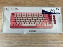 Logitech POP Keys Wireless Mechanical Emoji Keyboard - Heartbreaker Rose 920-010579 - 2