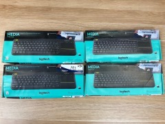 4 x Logitech K400 Plus Wireless Keyboard with Touchpad 920-007165 - 2