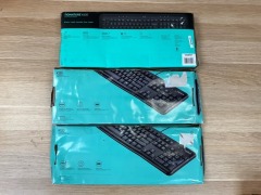 Bundle of 1 x Logitech Signature K650 Wireless Keyboard - Graphite and 2 x Logitech K120 Keyboard - 2