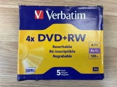 Bundle of 14 x Assorted Verbatim DVD-RW and CD-RW - 5