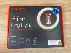9 x Cygnett V-Glamour 10-inch Ring Light with Desktop Tripod & Bluetooth Remote CY3441VCSLR - 2