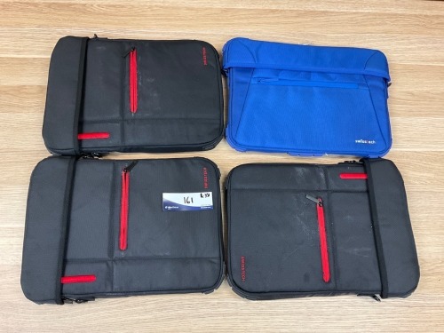 Bundle of 3 x SwissTech 13-inch - 14-inch Firewall Laptop Slip Case - Black/RedST-23513-AR and 1 x SwissTech 13-inch - 14-inch Slim Brief Blue
