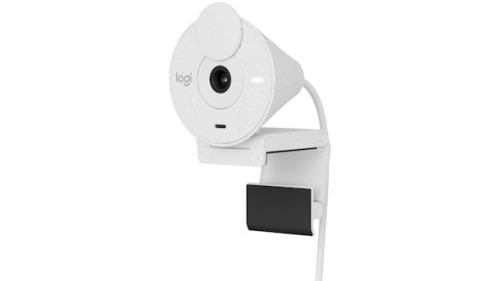 2 x Logitech Brio 300 Full HD Webcam with Privacy Shutter - Off White 960-001443