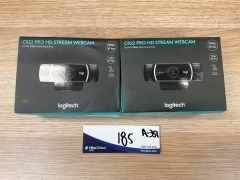 2 x Logitech C922 Pro Stream Webcam 960-001090 - 2