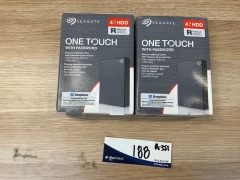 2 x Seagate One Touch 4TB Portable Hard Drive with Password Protection - Space Grey STKZ4000404 - 3