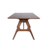 1 x Wesley Trestle Dining Table - Seats 4-6 - Chocolate Brown - 2