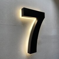 Light Letter LED Lettering Numbers "6" and "4" Black Plating LED 4000k Size 150mm